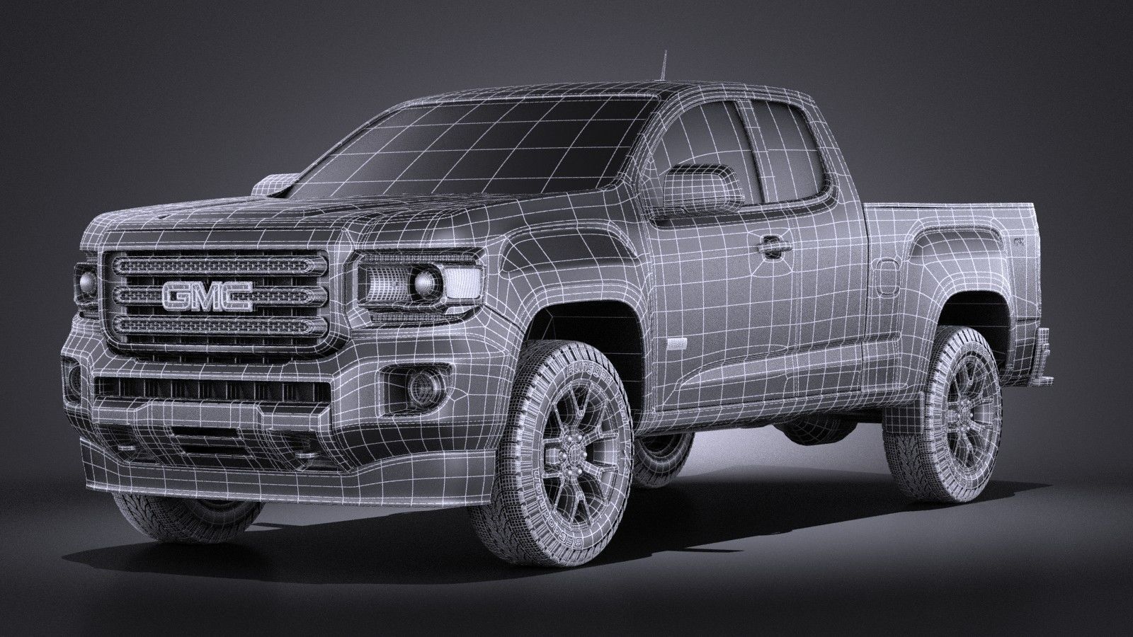 GMC Canyon 2015 VRAY 3D model_14