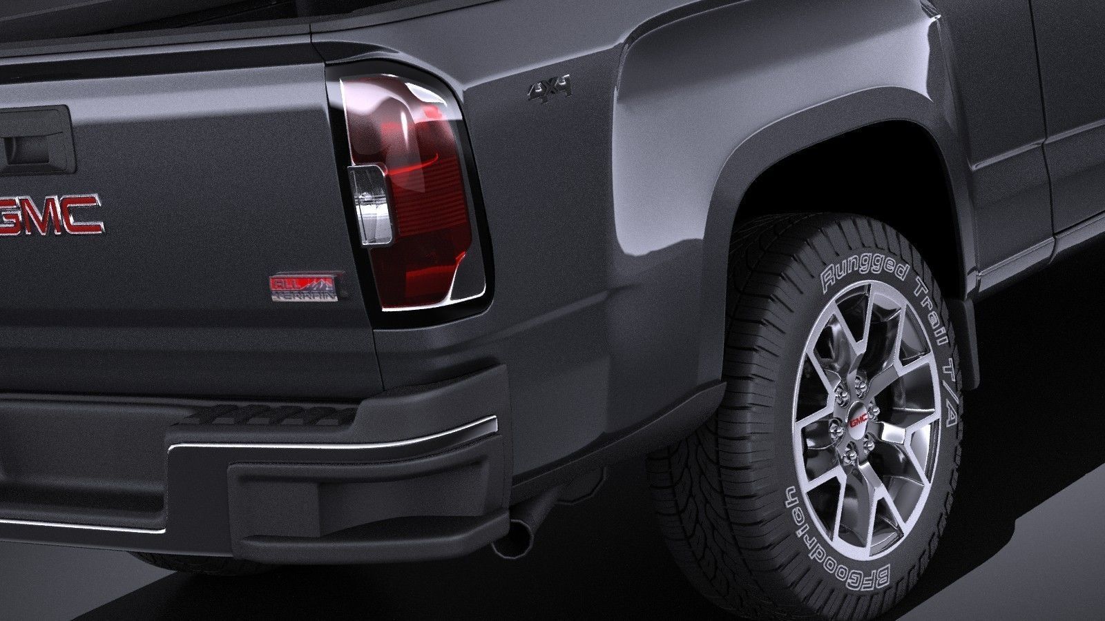 GMC Canyon 2015 VRAY 3D model_6