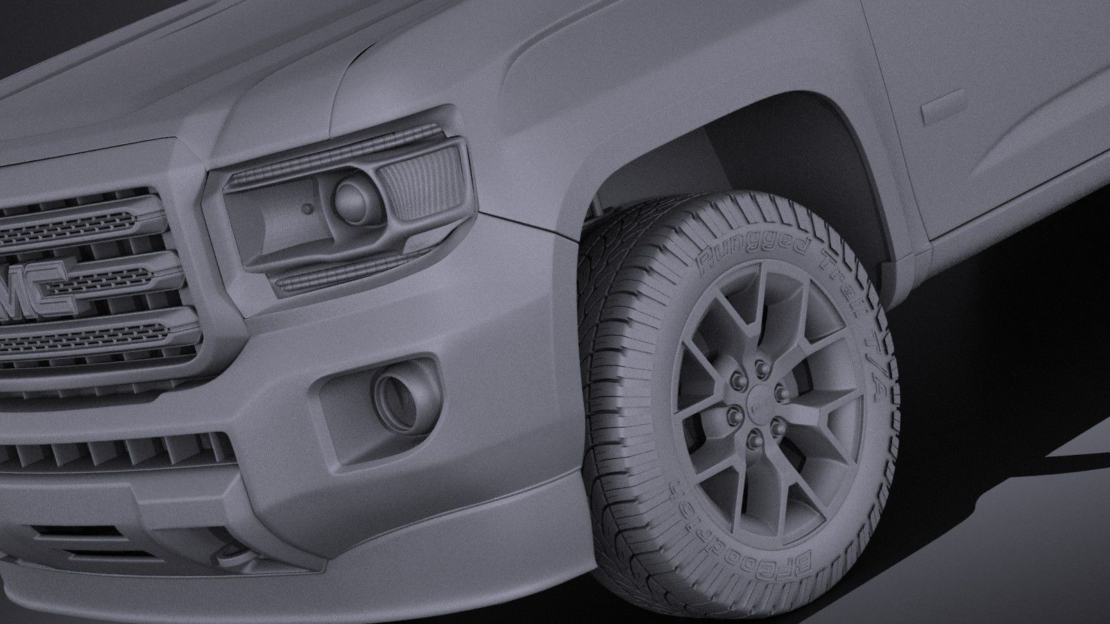 GMC Canyon 2015 VRAY 3D model_10