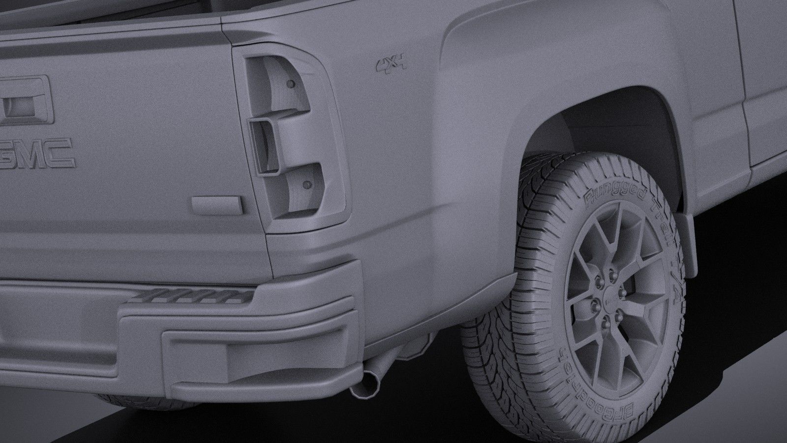 GMC Canyon 2015 VRAY 3D model_9