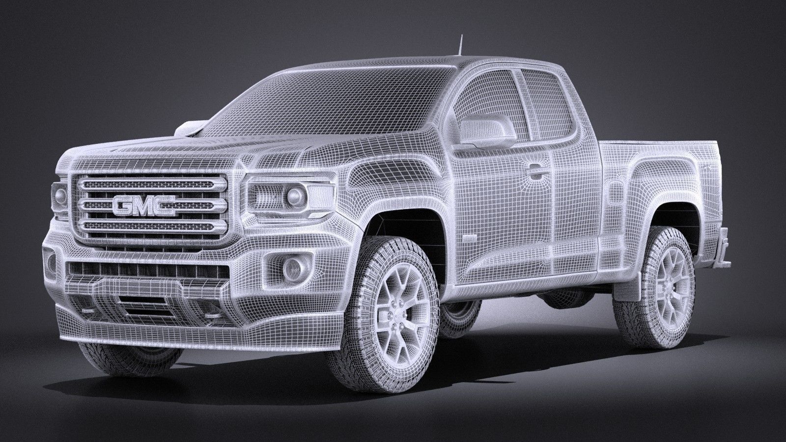 GMC Canyon 2015 VRAY 3D model_12