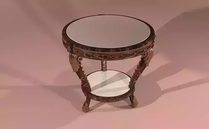 Table Victorian style with ornaments  3D model