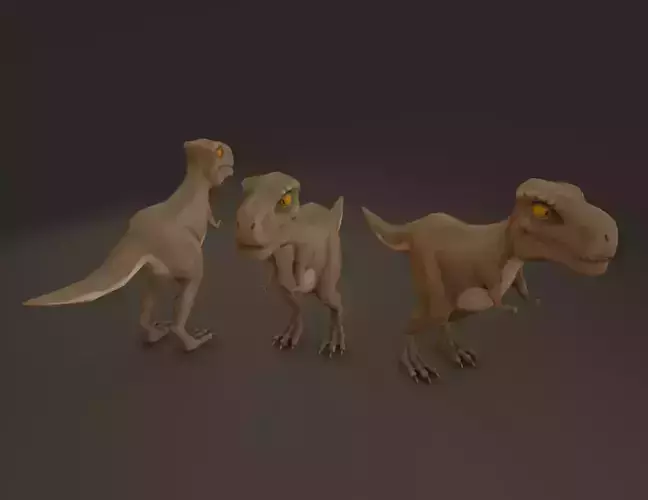 Stylized T-Rex Dinosaur 3D Model