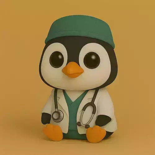 Pinguino Veterinario Pop STL
