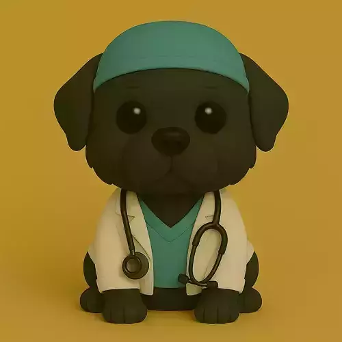Perro Terranova Veterinario Pop STL