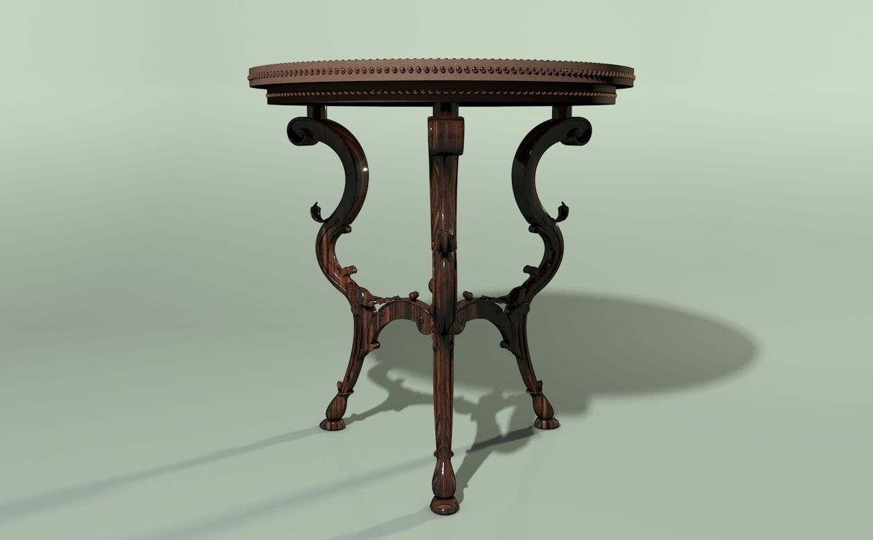  Table art deco style with ornaments 3D model_1