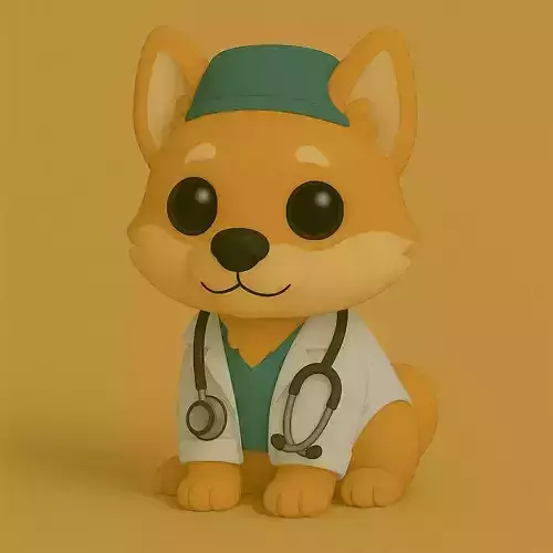 Perro Shiba Dorado Veterinario Pop STL