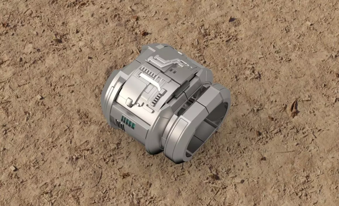 Space-Western Wrist Gauntlet Sci-Fi Cowboy Alien Inspired 3D print model_3