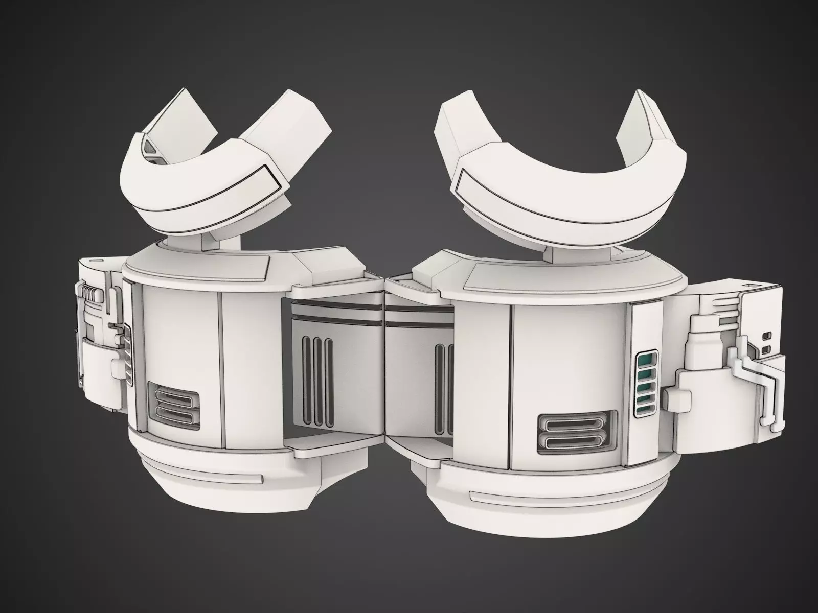 Space-Western Wrist Gauntlet Sci-Fi Cowboy Alien Inspired 3D print model_2