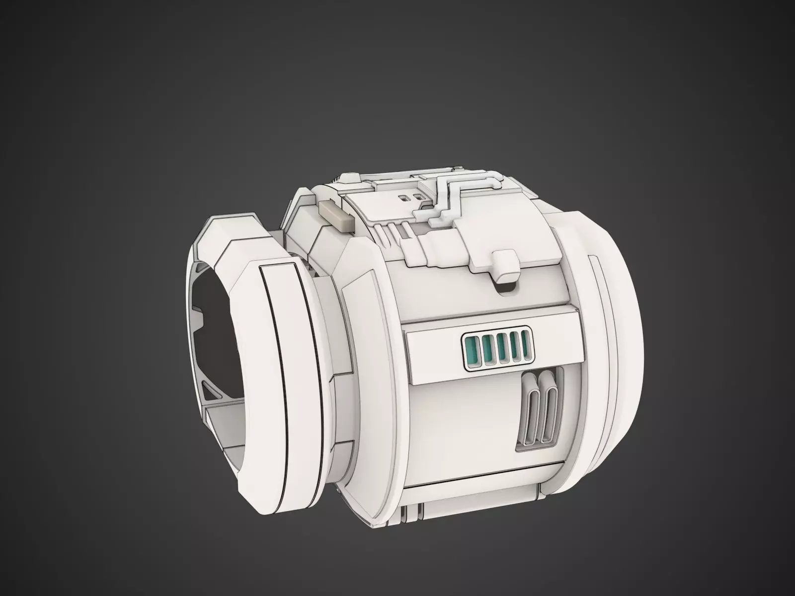 Space-Western Wrist Gauntlet Sci-Fi Cowboy Alien Inspired 3D print model_11
