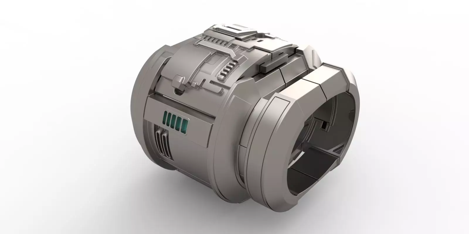 Space-Western Wrist Gauntlet Sci-Fi Cowboy Alien Inspired 3D print model_7