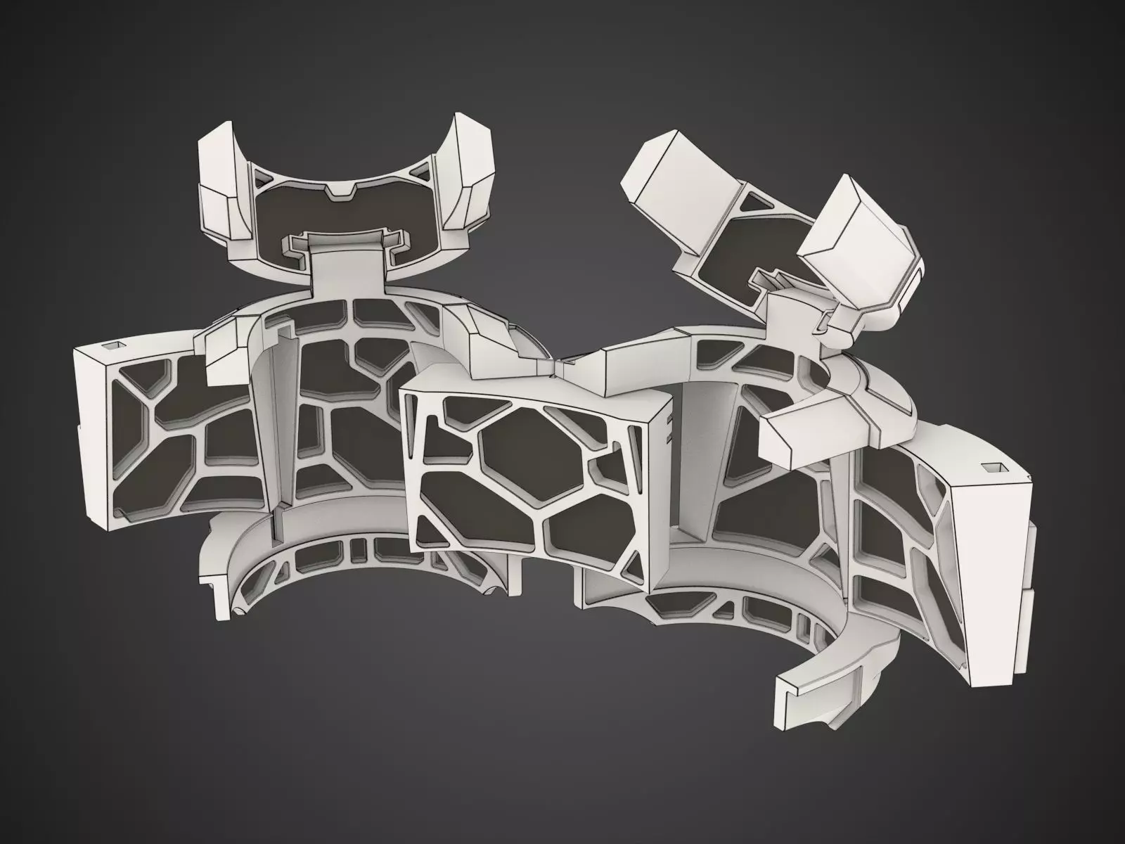 Space-Western Wrist Gauntlet Sci-Fi Cowboy Alien Inspired 3D print model_1