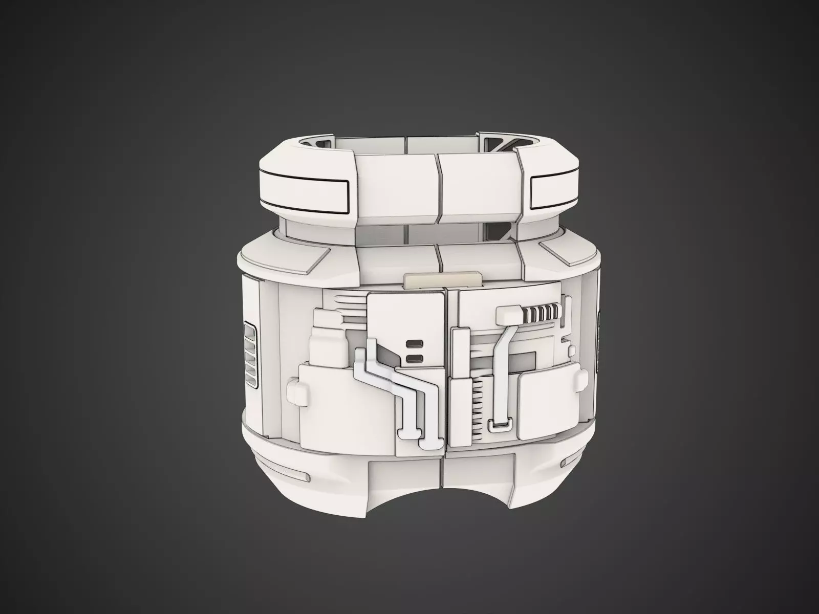 Space-Western Wrist Gauntlet Sci-Fi Cowboy Alien Inspired 3D print model_8