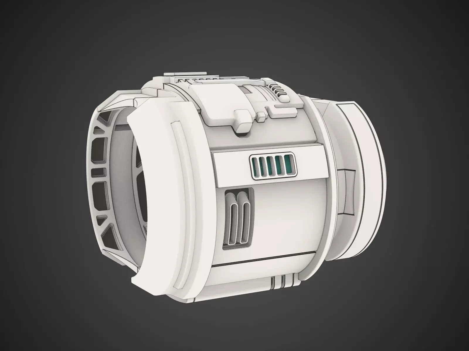 Space-Western Wrist Gauntlet Sci-Fi Cowboy Alien Inspired 3D print model_12