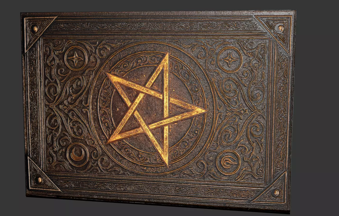 Magic Book Low-poly 3D model_2