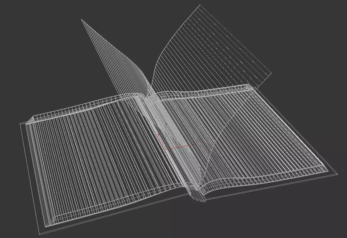 Magic Book Low-poly 3D model_6