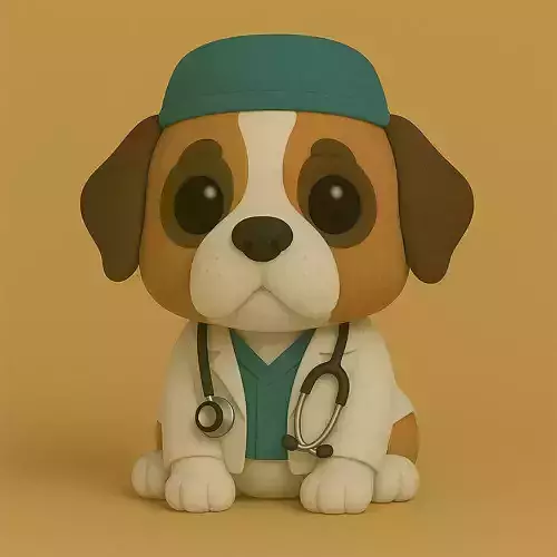 Perro San Bernardo Veterinario Pop STL