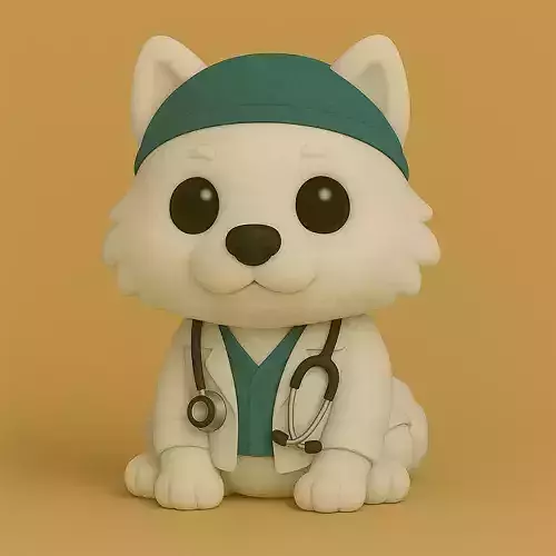 Perro Samoyedo Veterinario Pop STL
