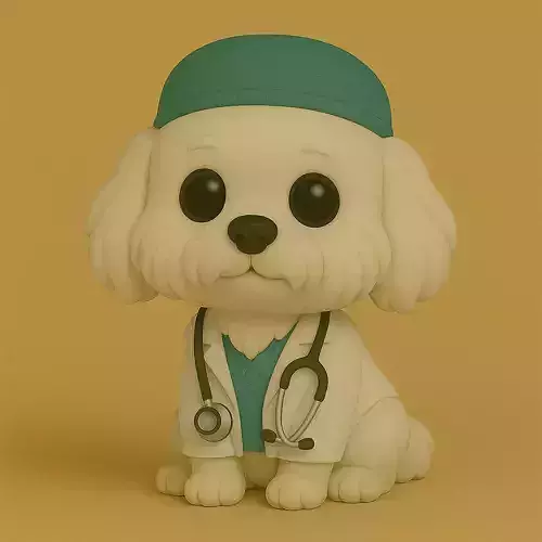 Perro Maltes Veterinario Pop STL