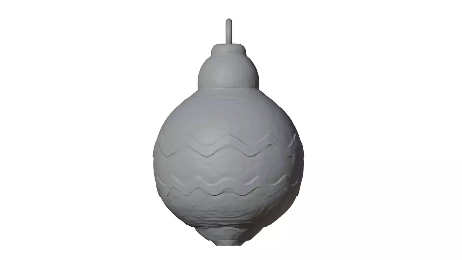 Christmas Bauble Hanging Ornament  3D Print Ready 3D print model_1