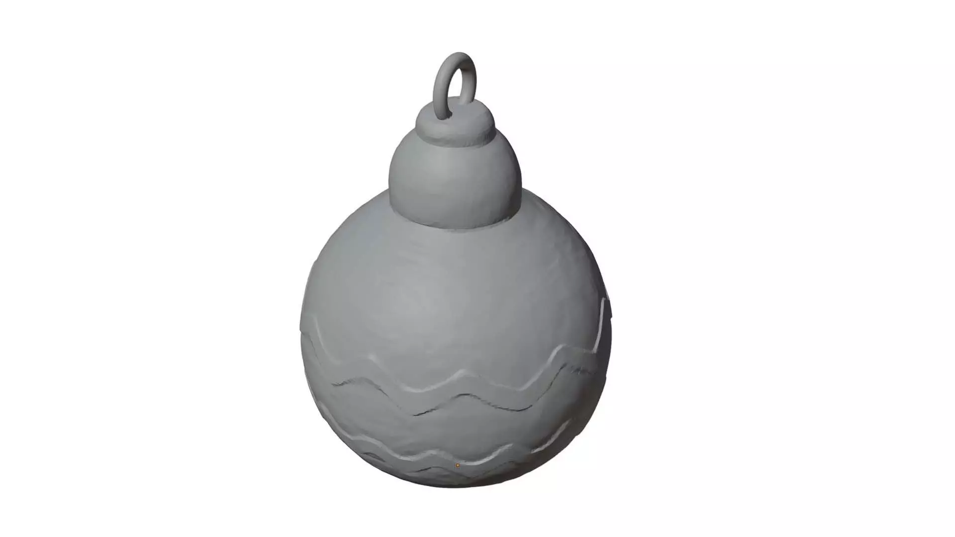 Christmas Bauble Hanging Ornament  3D Print Ready 3D print model_0