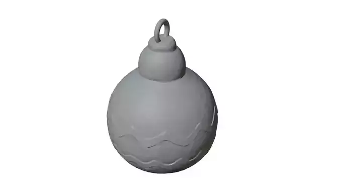 Christmas Bauble Hanging Ornament  3D Print Ready 3D print model