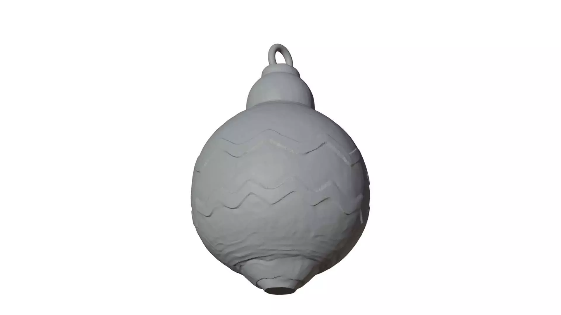 Christmas Bauble Hanging Ornament  3D Print Ready 3D print model_5