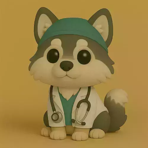 Perro Malamute de Alaska Veterinario Pop STL