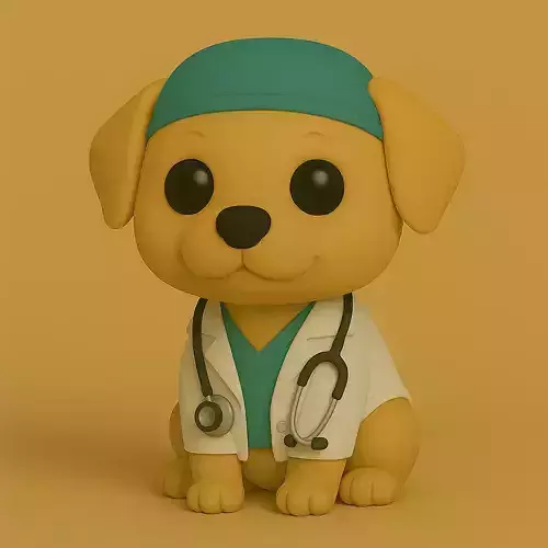 Perro Labrador Retriever Veterinario Pop STL