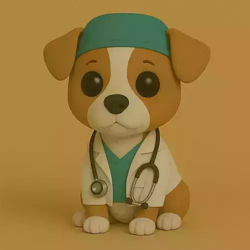 Perro Jack Russell Terrier Veterinario Pop STL