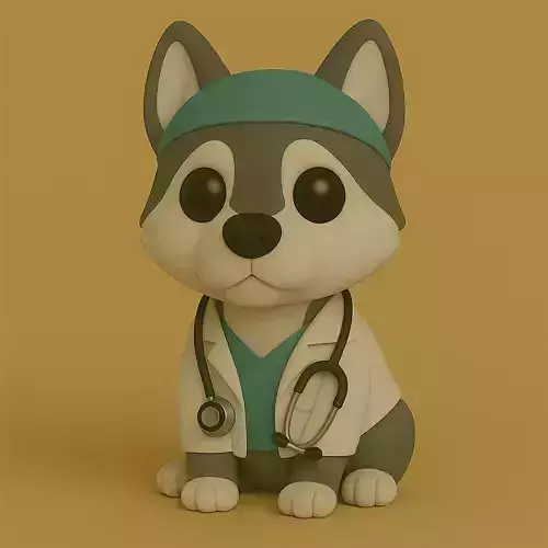 Perro Husky Siberiano Veterinario Pop STL