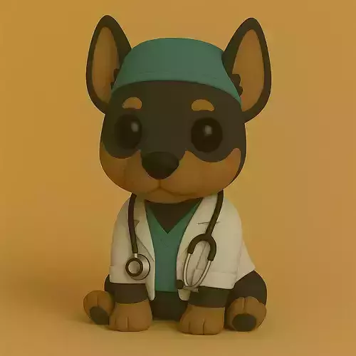 Perro Doberman Veterinario Pop STL