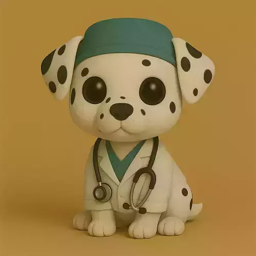 Perro Dalmata Veterinario Pop STL