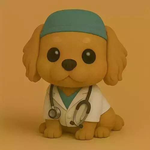 Perro Cocker Dorado Veterinario Pop STL