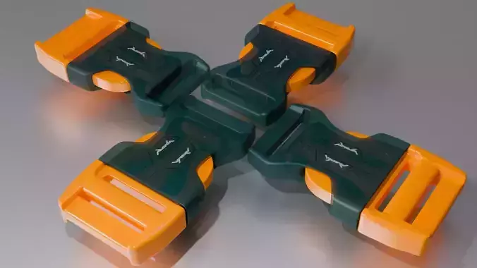 Futuristic Dual-Color Buckle Clip