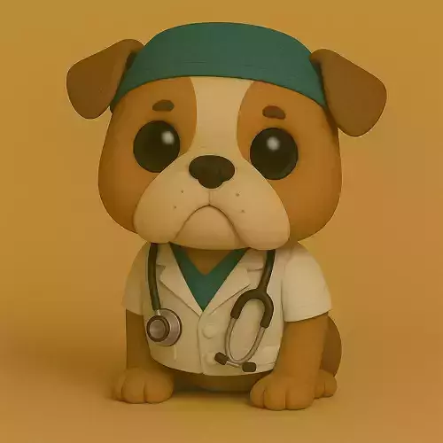 Perro Bulldog Veterinario Pop STL