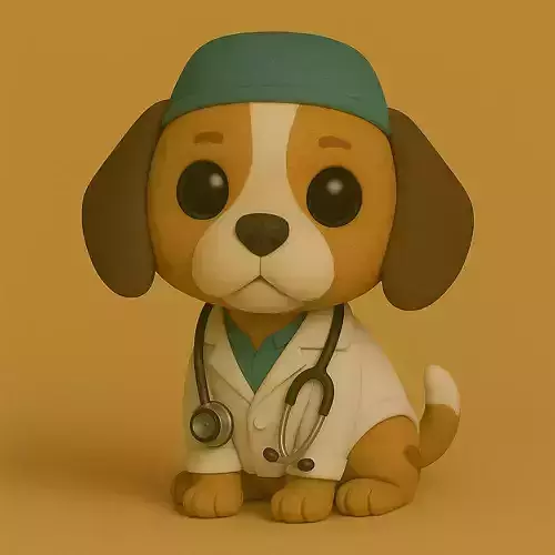 Perro Beagle Veterinario Pop STL