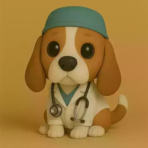 Perro Basset Hound Veterinario Pop STL