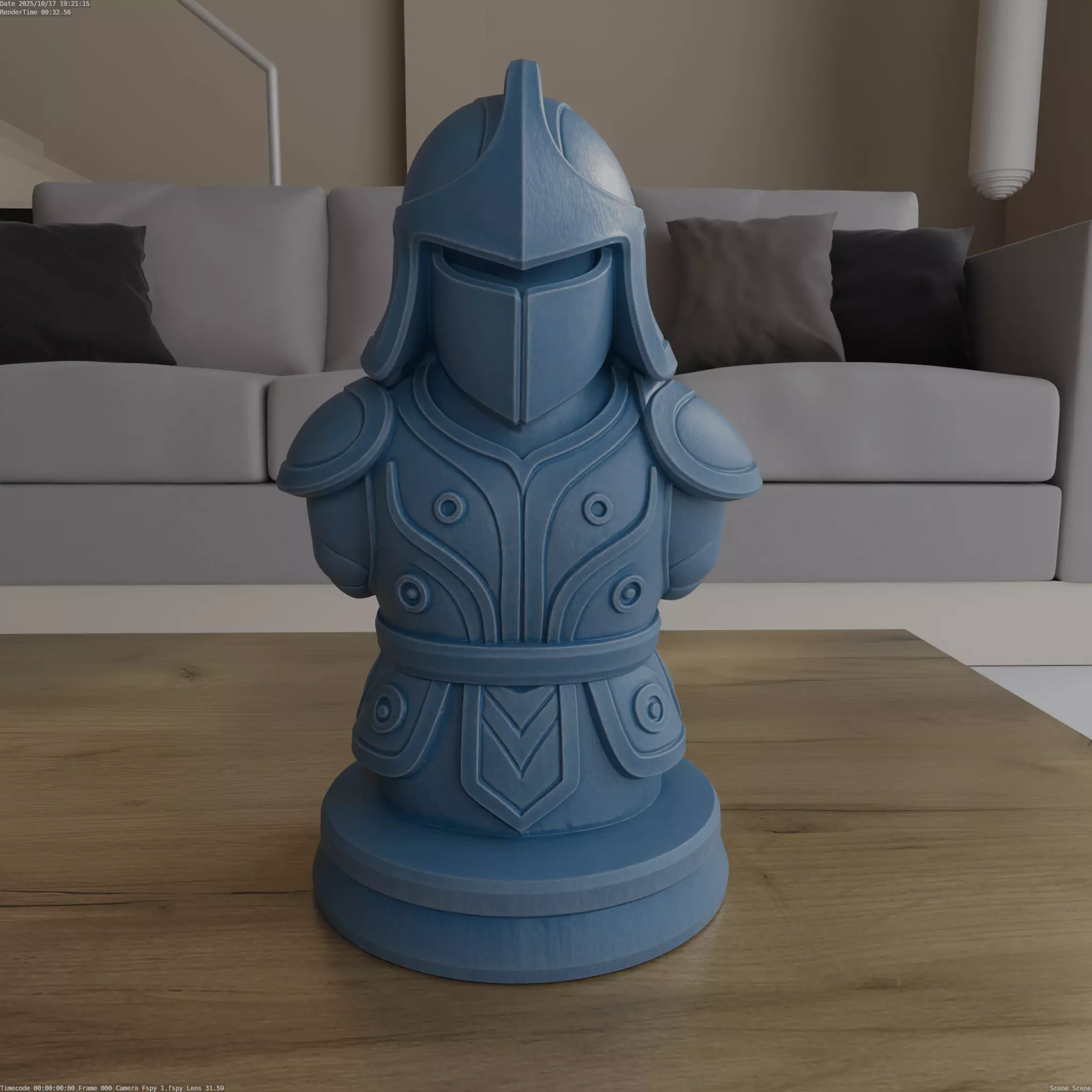 Armored Sentinel Chess Pawn STL 3D print model