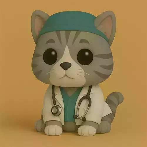 Gato Scottish Fold Veterinario Pop STL