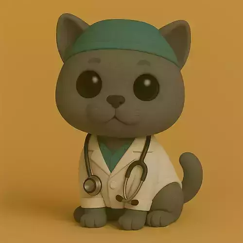 Gato Britanico de Pelo Corto Veterinario Pop STL