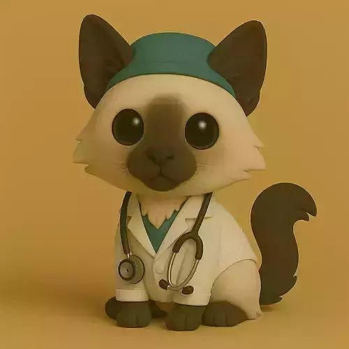 Gato Balines Veterinario Pop STL