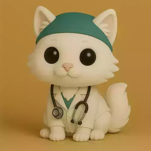 Gato Angora Turco Veterinario Pop STL