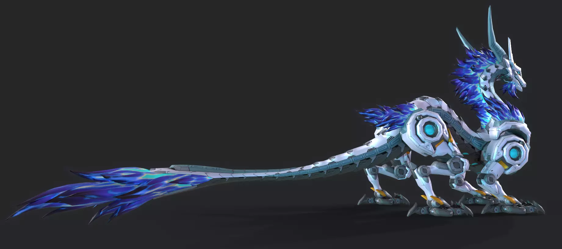 Mecha Tyrannosaurus Low-poly 3D model_12