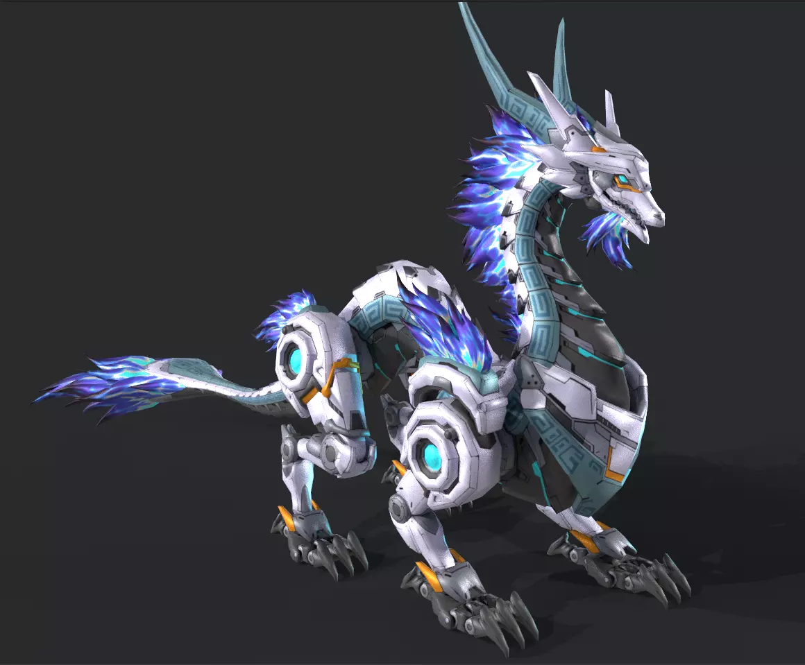 Mecha Tyrannosaurus Low-poly 3D model_8