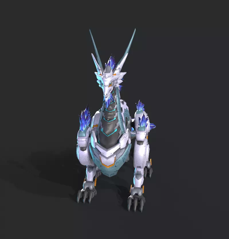 Mecha Tyrannosaurus Low-poly 3D model_4