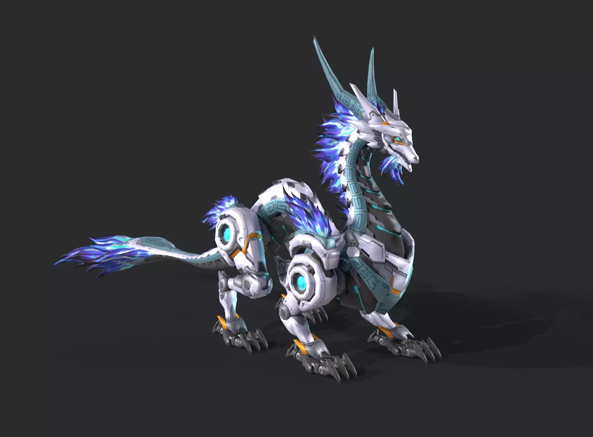 Mecha Tyrannosaurus Low-poly 3D model_2