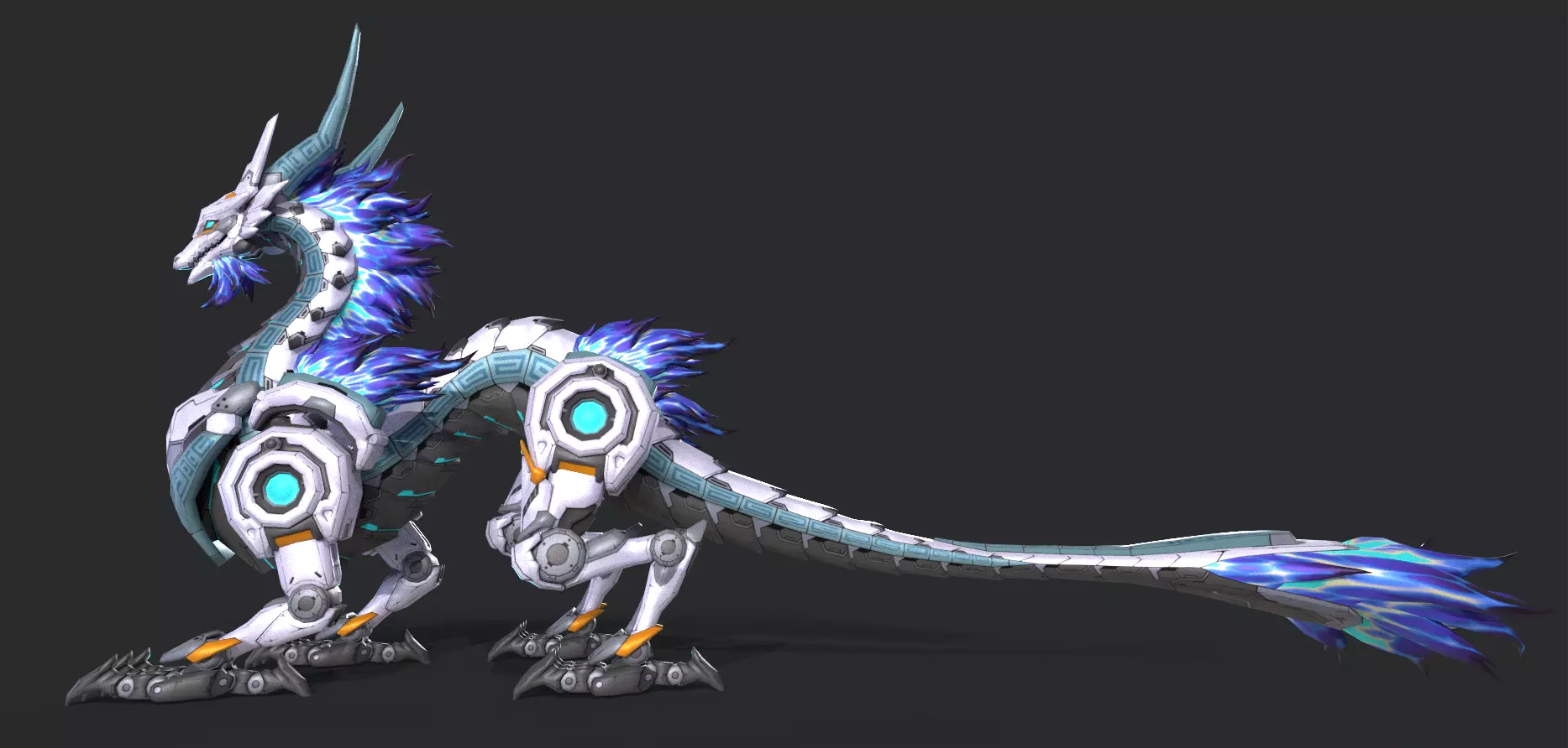 Mecha Tyrannosaurus Low-poly 3D model_10