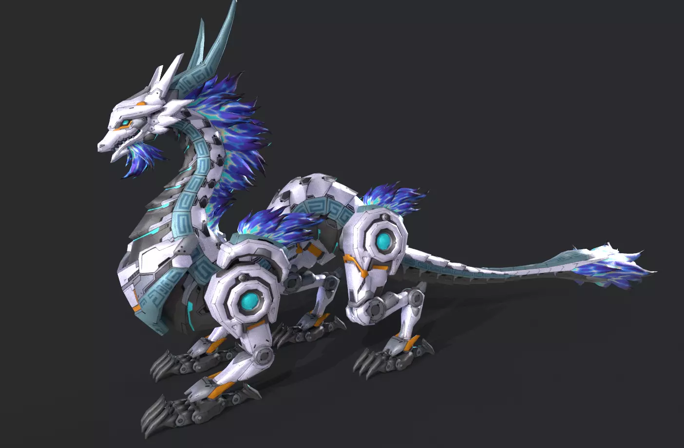 Mecha Tyrannosaurus Low-poly 3D model_0