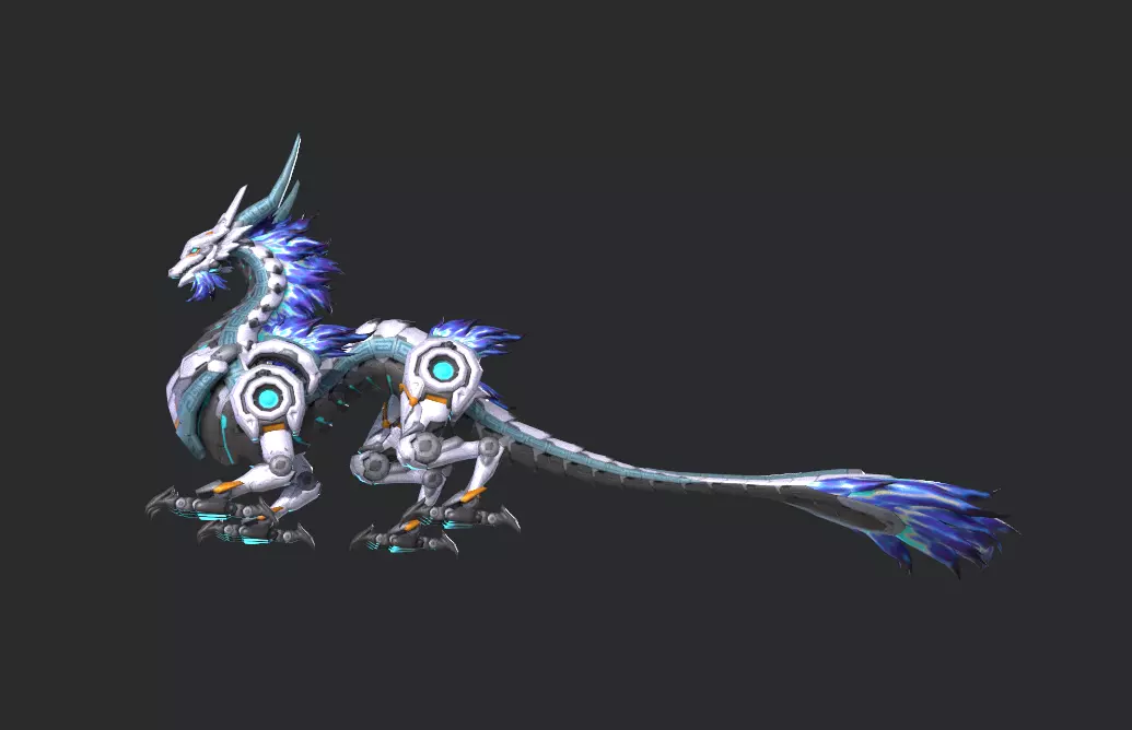 Mecha Tyrannosaurus Low-poly 3D model_23